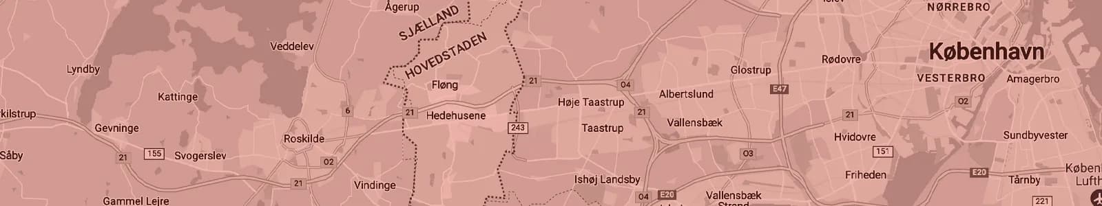 Kort over Høje-Taastrup — Soundboks-udlejning med levering i hele området