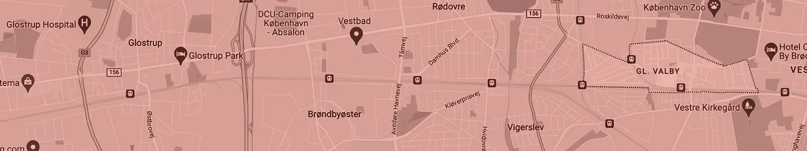 Kort over København SV — Soundboks-udlejning med levering i hele området