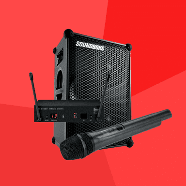 Soundboks trådløs mikrofon til leje hos Lejdinlyd.dk